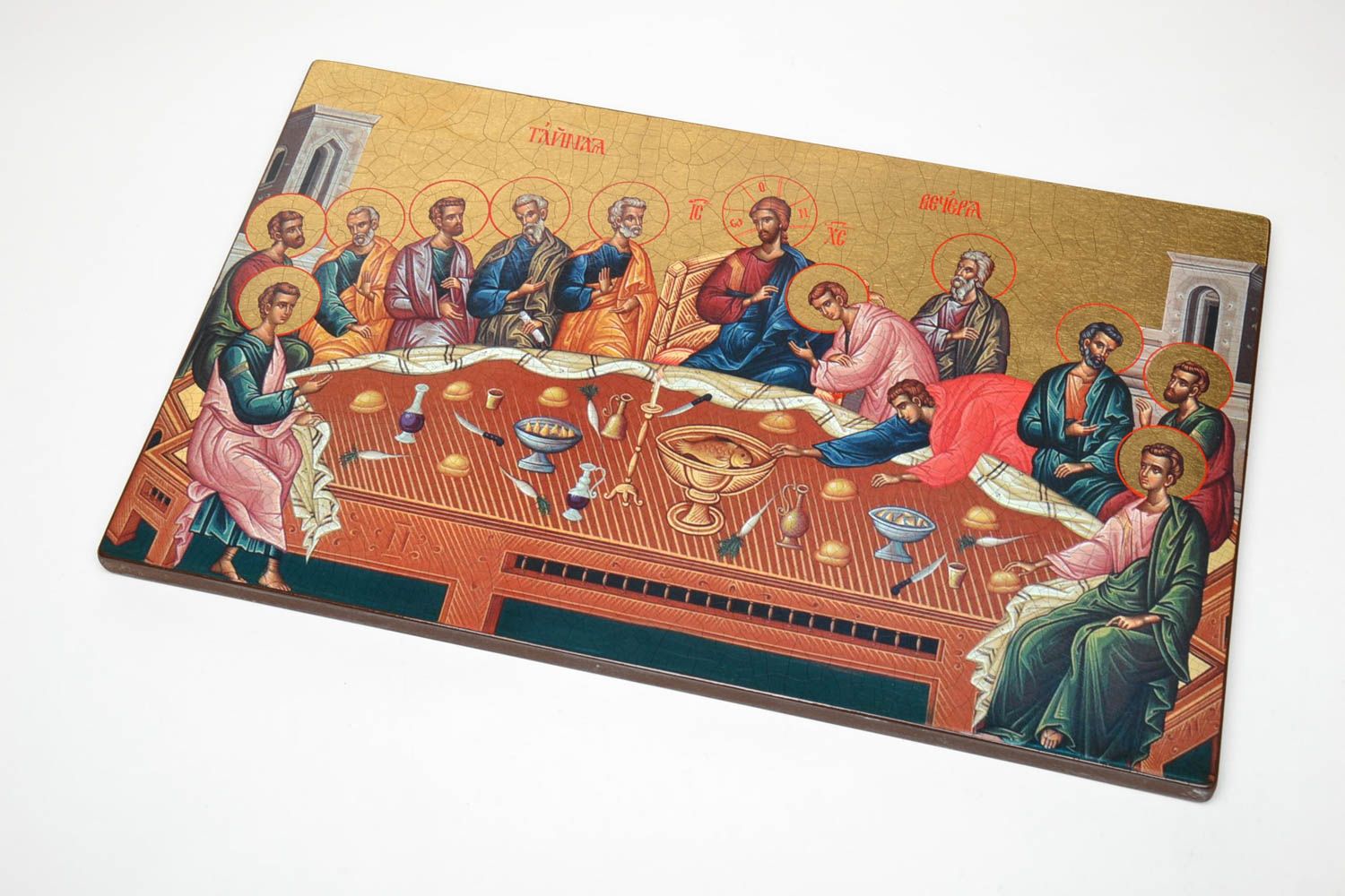 Reproduction of the Last Supper icon.